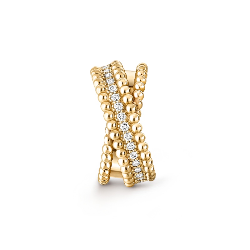 Replicate Perlée diamonds duo ring(1:1 replica)