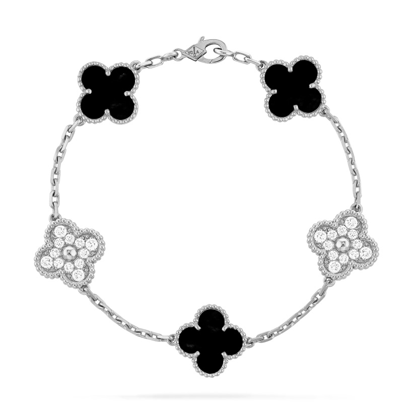 Replicate Vintage Alhambra bracelet, 5 motifs(1:1 replica)
