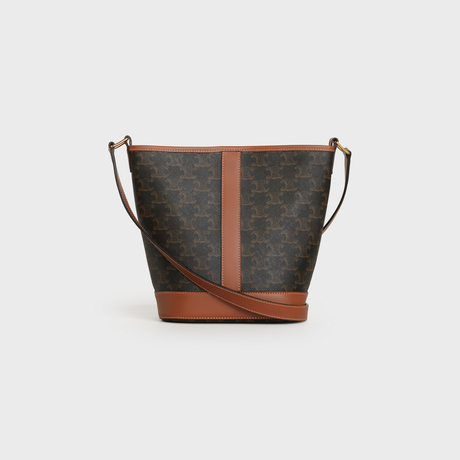 Replicate SMALL BUCKET IN TRIOMPHE CANVAS AND CALFSKIN TAN(1:1 replica)