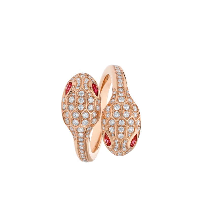 Replicate Serpenti Seduttori gilded snake ring(1:1 replica)