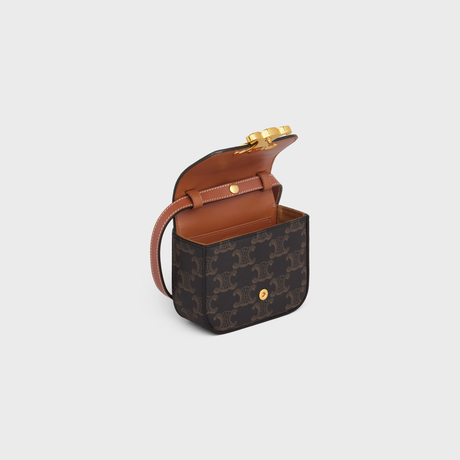 Replicate MINI CLAUDE IN TRIOMPHE CANVAS AND CALFSKIN TAN(1:1 replica)