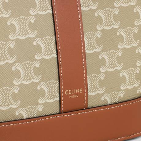 Replicate SMALL BUCKET IN TRIOMPHE CANVAS AND CALFSKIN GREGE(1:1 replica)