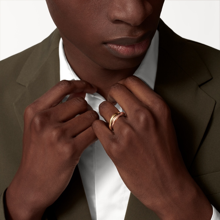 Replicate Trinity ring, classic model, 5 diamonds(1:1 replica)