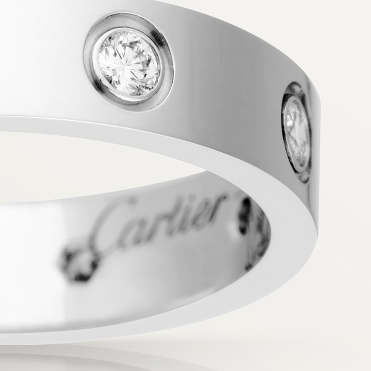 Replicate LOVE ring, small model, 8 diamonds(1:1 replica)