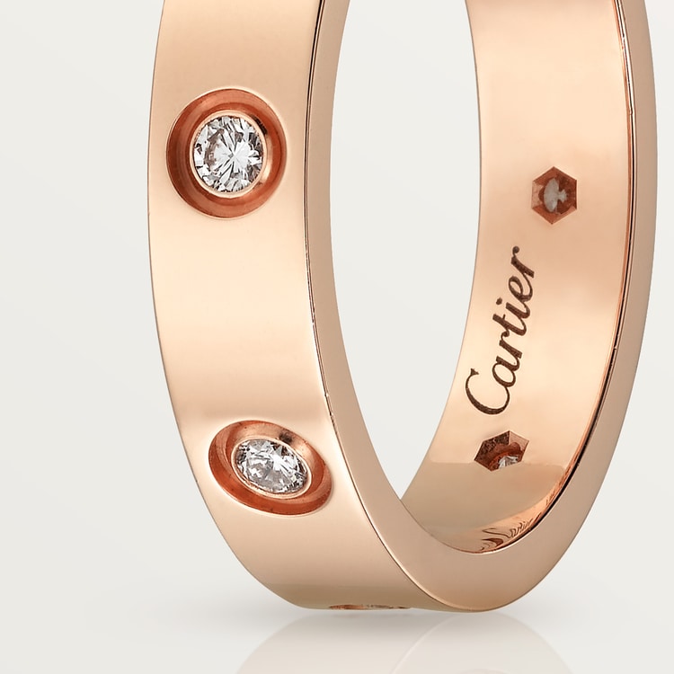 Replicate LOVE ring, small model, 8 diamonds(1:1 replica)