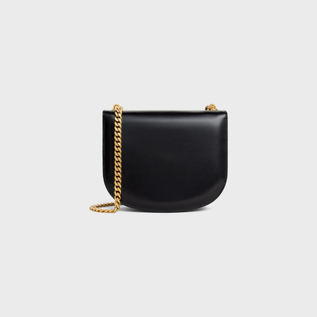 Replicate CHAIN BESACE CLEA IN SHINY CALFSKIN BLACK(1:1 replica)