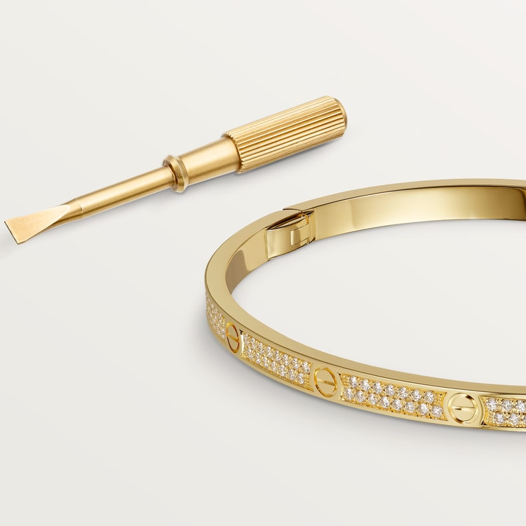 Replicate LOVE bracelet, small model, paved(1:1 replica)