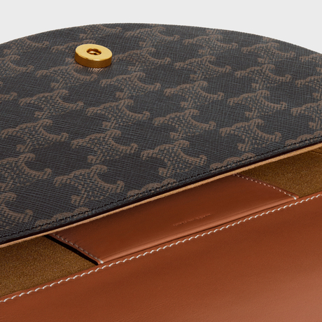 Replicate BESACE CUIR TRIOMPHE IN TRIOMPHE CANVAS AND CALFSKIN TAN(1:1 replica)