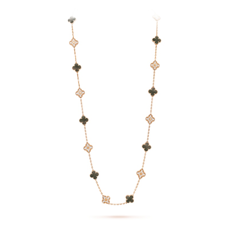 Replicate Vintage Alhambra long necklace, 20 motifs(1:1 replica)