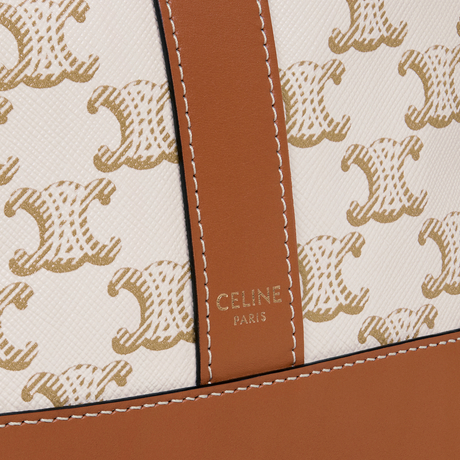 Replicate SMALL BUCKET IN TRIOMPHE CANVAS AND CALFSKIN WHITE(1:1 replica)