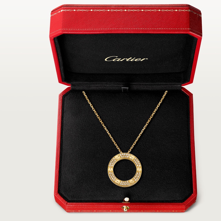 Replicate LOVE pendant, paved(1:1 replica)