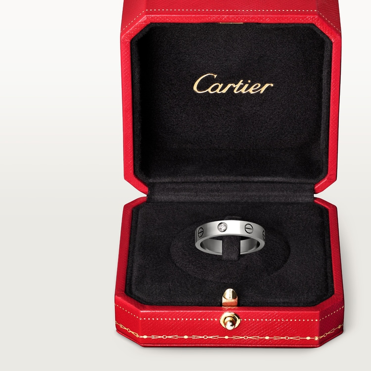 Replicate LOVE ring, small model, 1 diamond(1:1 replica)