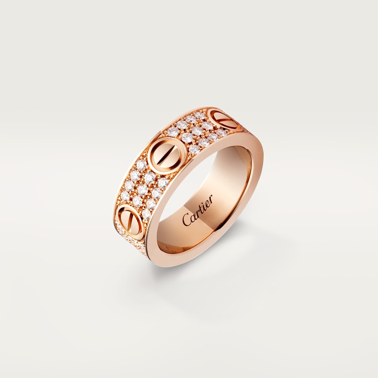 Replicate LOVE ring, classic model, paved(1:1 replica)