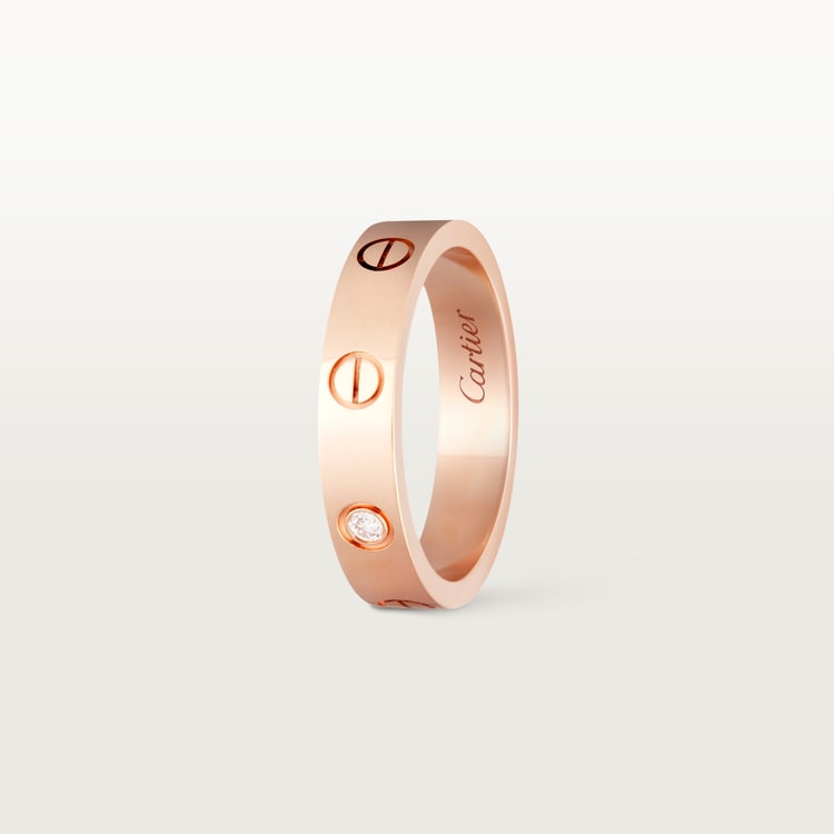 Replicate LOVE ring, small model, 1 diamond(1:1 replica)