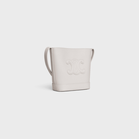 Replicate MINI BUCKET CUIR TRIOMPHE IN SMOOTH CALFSKIN CHALK(1:1 replica)