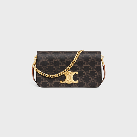 Replicate MULTIPOCHETTE IN TRIOMPHE CANVAS AND CALFSKIN TAN(1:1 replica)