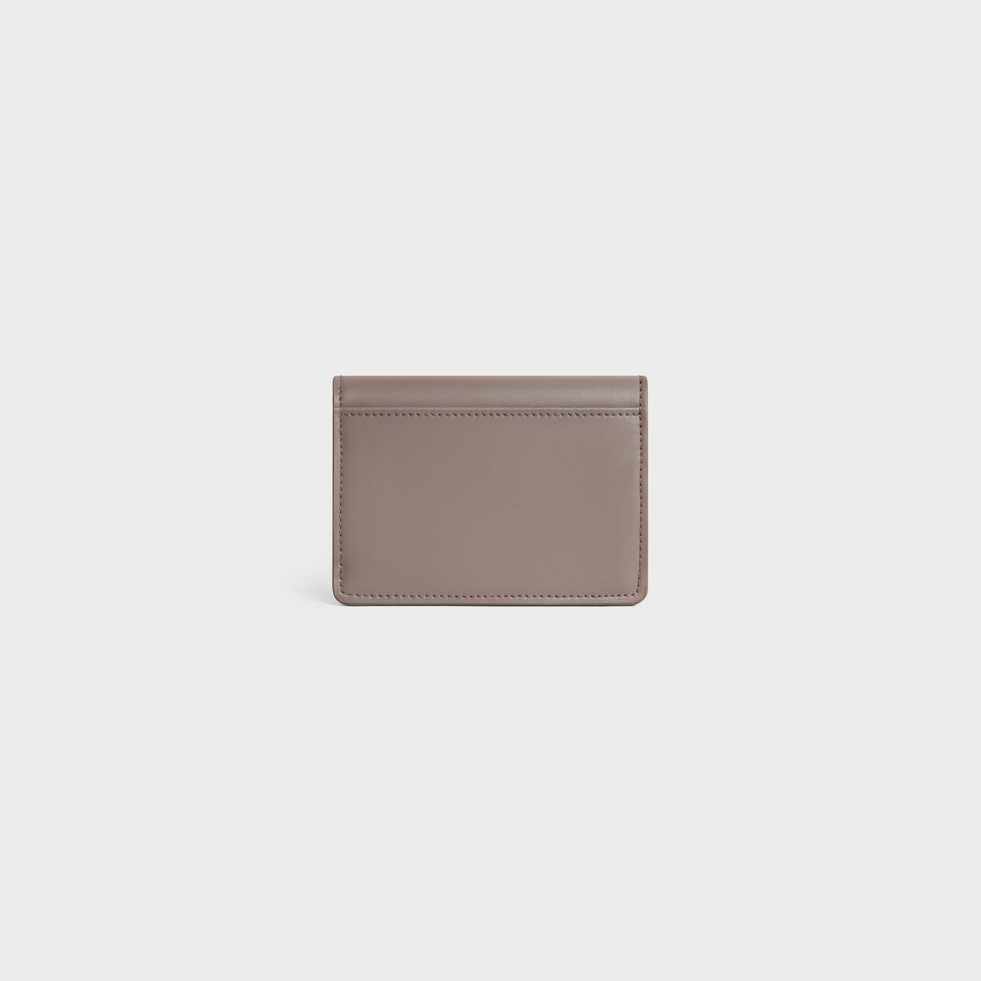 Replicate CARD HOLDER WITH FLAP TRIOMPHE IN SHINY CALFSKIN PEBBLE(1:1 replica)