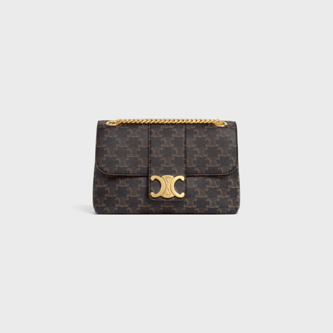 Replicate MEDIUM CELINE VICTOIRE BAG IN TRIOMPHE CANVAS TAN(1:1 replica)