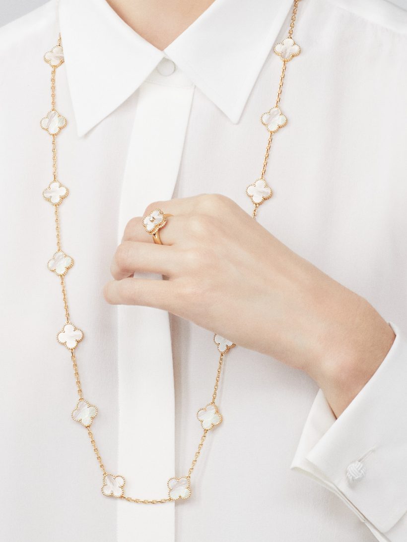 Replicate Vintage Alhambra long necklace, 20 motifs(1:1 replica)