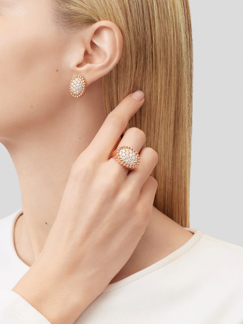 Replicate Perlée diamonds pavé earrings(1:1 replica)