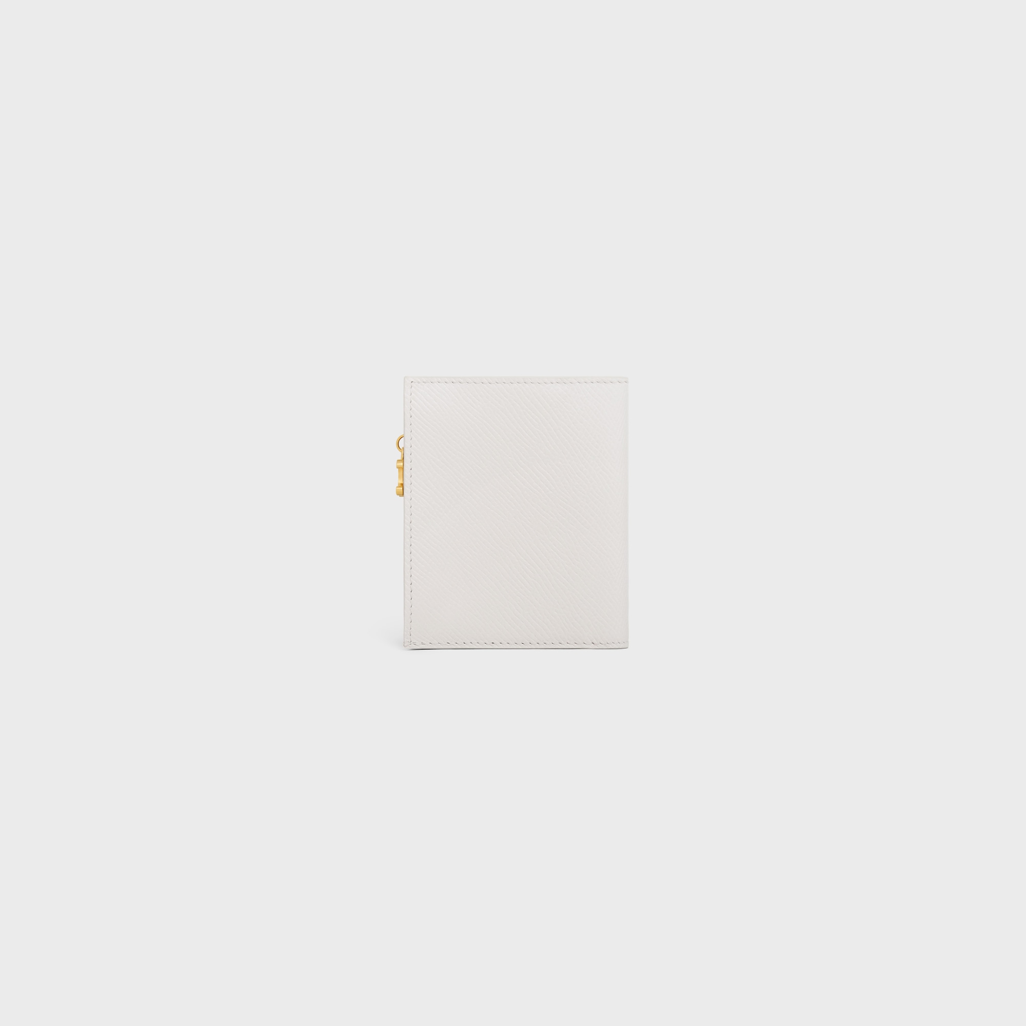 Replicate COMPACT WALLET TRIOMPHE CHARMS IN GRAINED CALFSKIN RICE(1:1 replica)