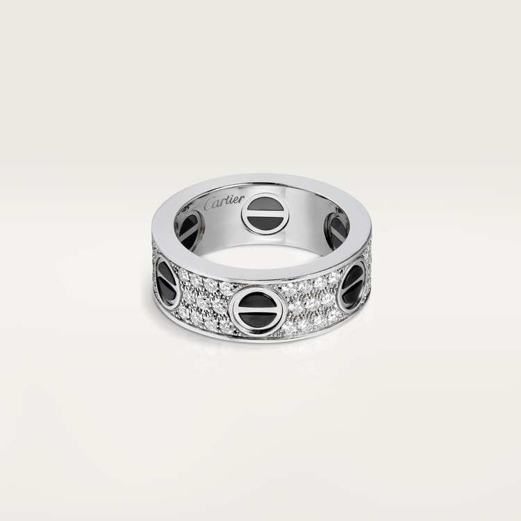 Replicate LOVE ring, classic model, paved, ceramic(1:1 replica)
