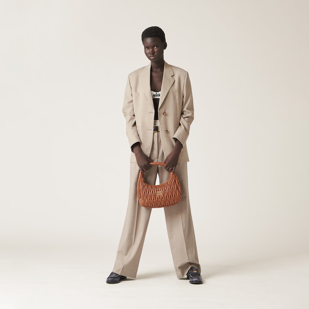 Replicate Large wander matelassé nappa leather hobo bag(1:1 replica)