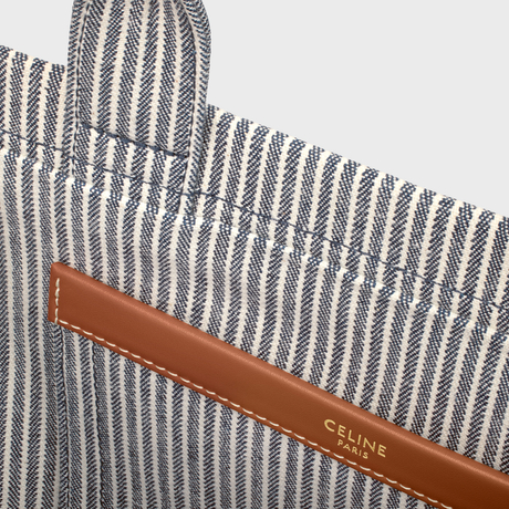 Replicate SMALL CABAS THAIS IN STRIPED TEXTILE NAVY BLUE(1:1 replica)
