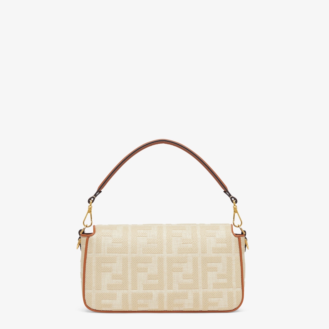Replicate Baguette Natural Straw Bag With FF Embroidery(1:1 replica)