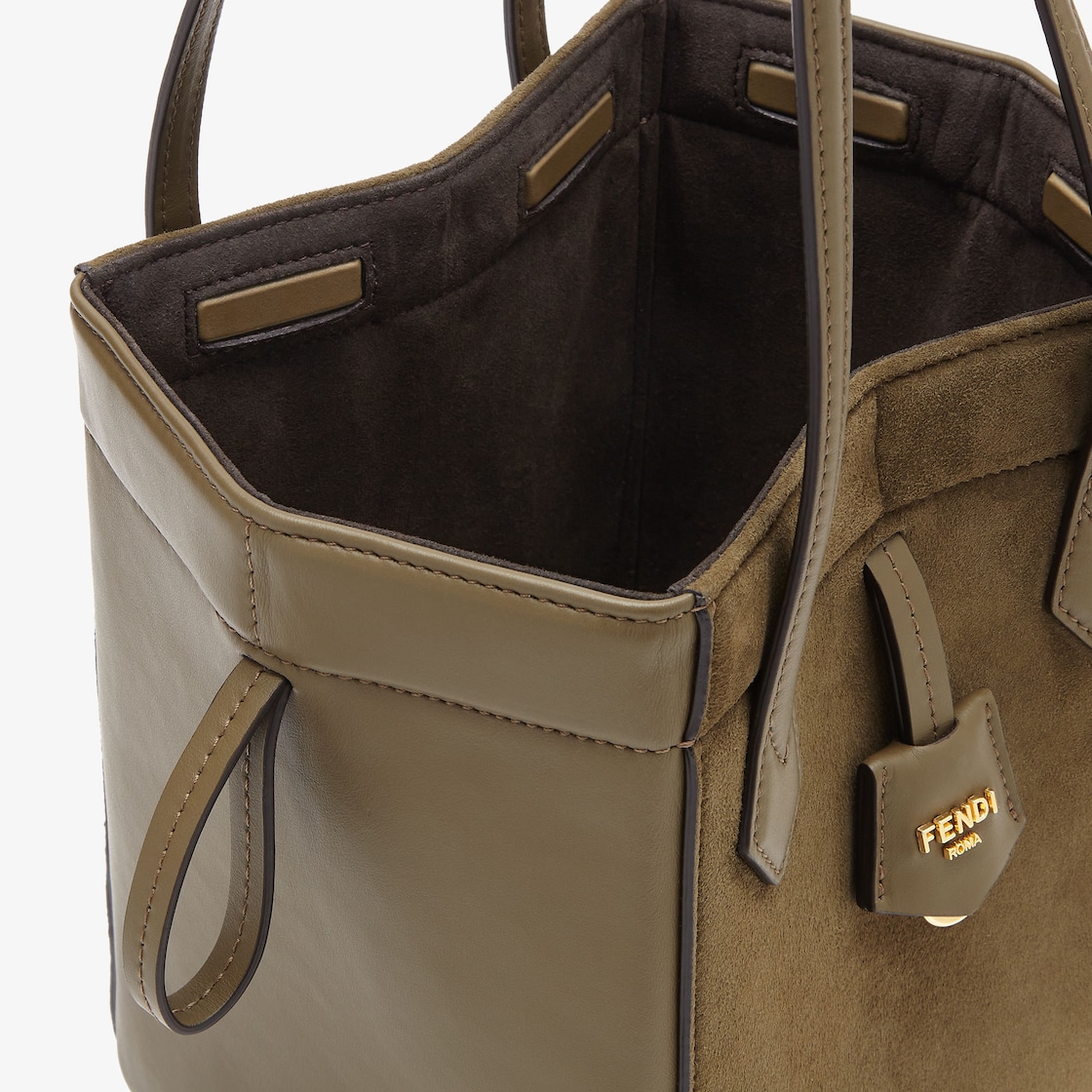 Replicate Fendi Origami Mini Transformable Suede and Leather Mini Bag(1:1 replica)