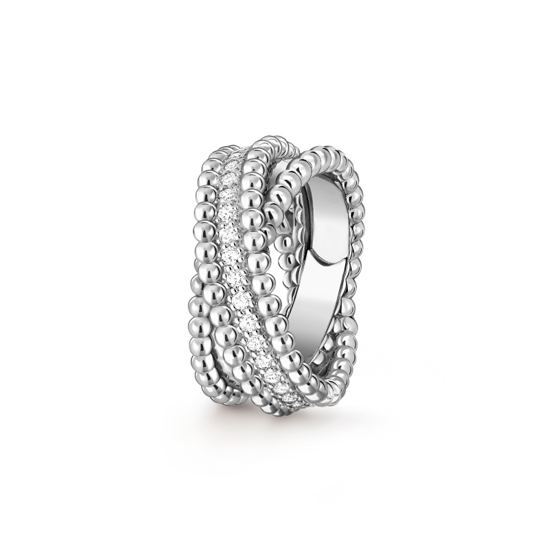 Replicate Perlée diamonds duo ring(1:1 replica)