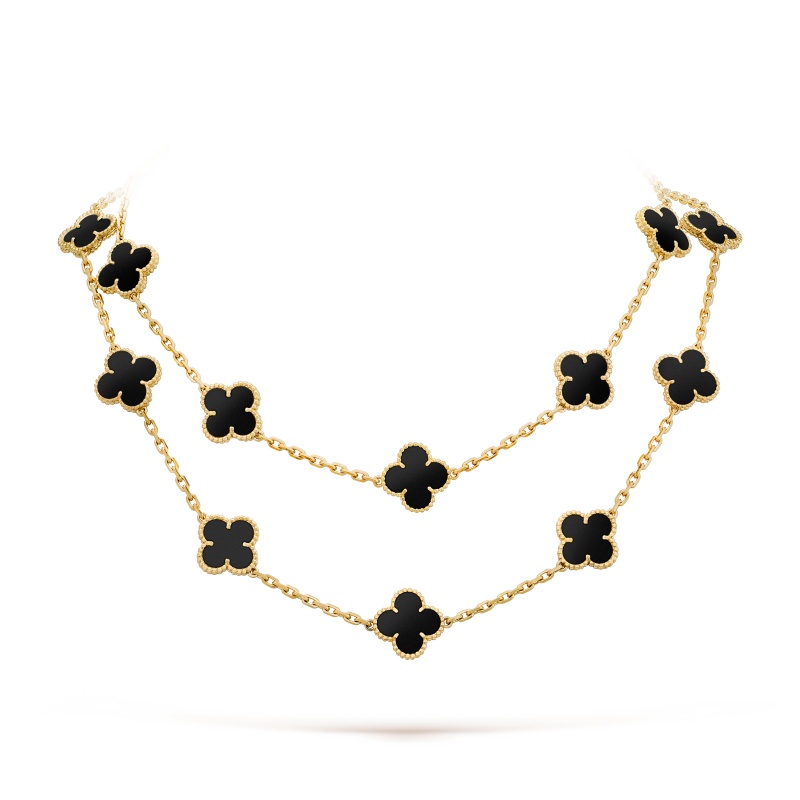 Replicate Vintage Alhambra long necklace, 20 motifs(1:1 replica)