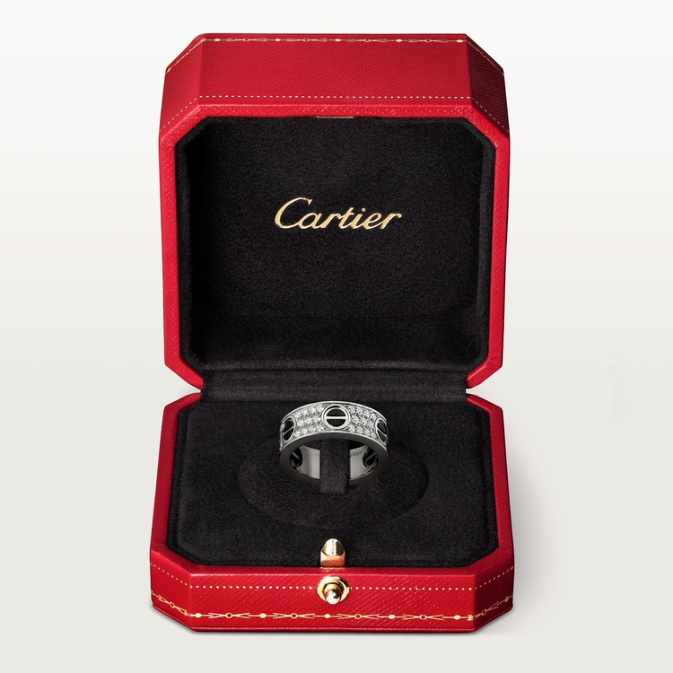 Replicate LOVE ring, classic model, paved, ceramic(1:1 replica)