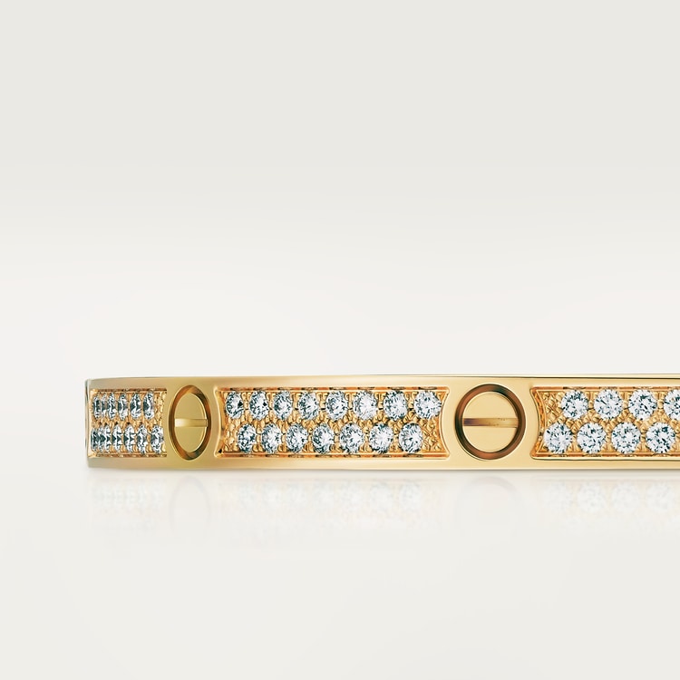 Replicate LOVE bracelet, small model, paved(1:1 replica)