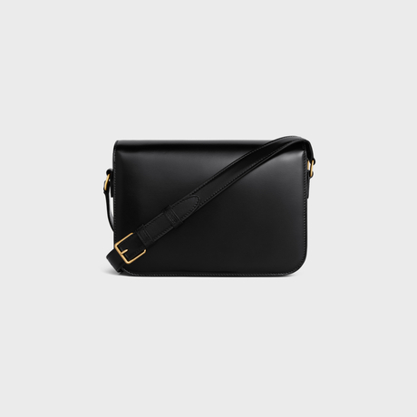Replicate CLASSIQUE TRIOMPHE BAG IN SHINY CALFSKIN BLACK(1:1 replica)