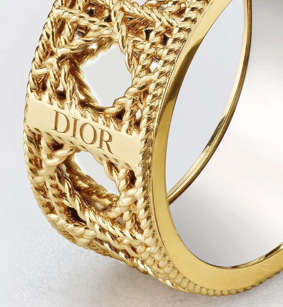 Replicate My Dior Ring Yellow Gold and White Gold(1:1 replica)
