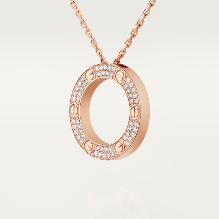 Replicate LOVE pendant, paved(1:1 replica)