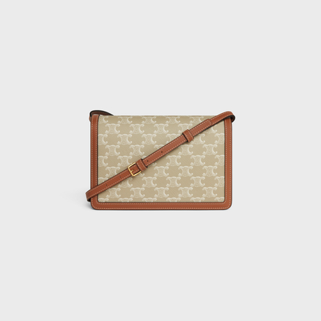 Replicate ENVELOPPE BAG IN TRIOMPHE CANVAS AND CALFSKIN GREGE(1:1 replica)