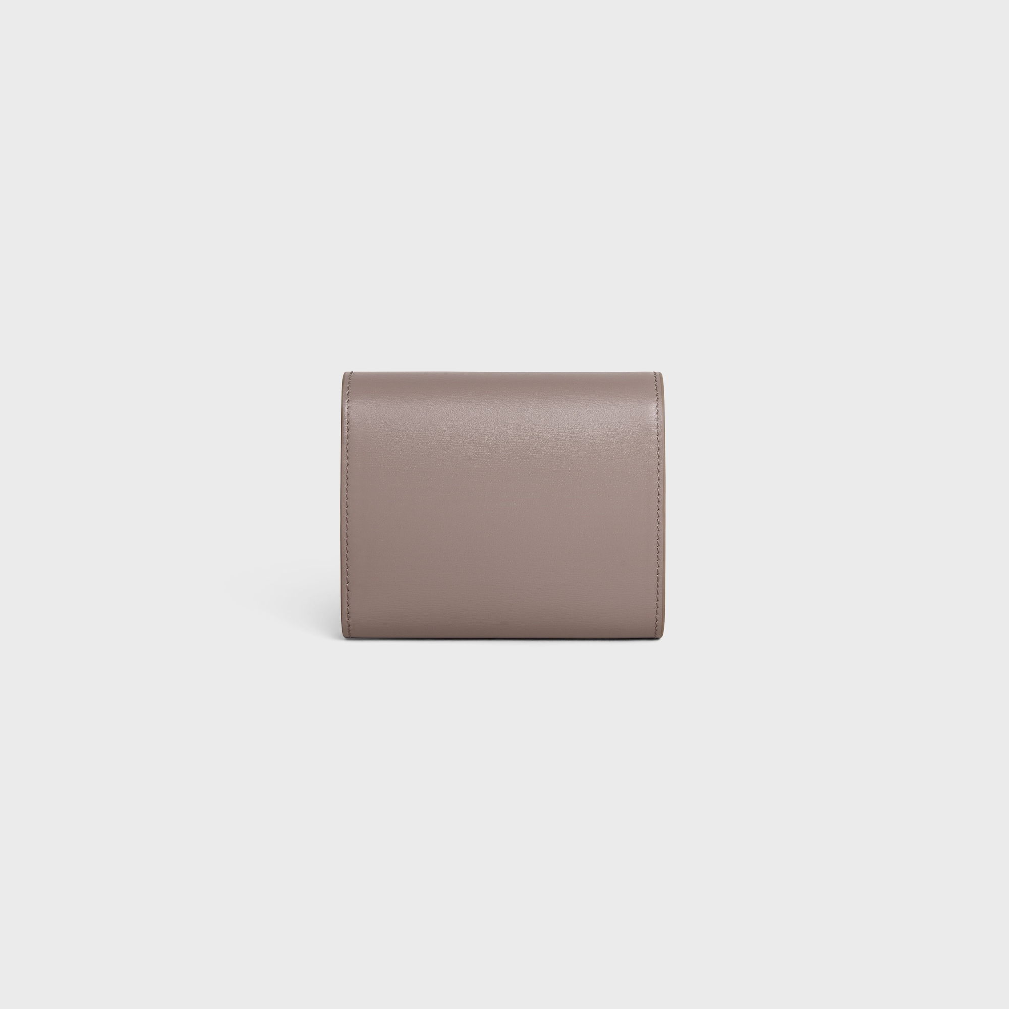 Replicate SMALL FLAP WALLER TRIOMPHE IN SHINY CALFSKIN PEBBLE(1:1 replica)