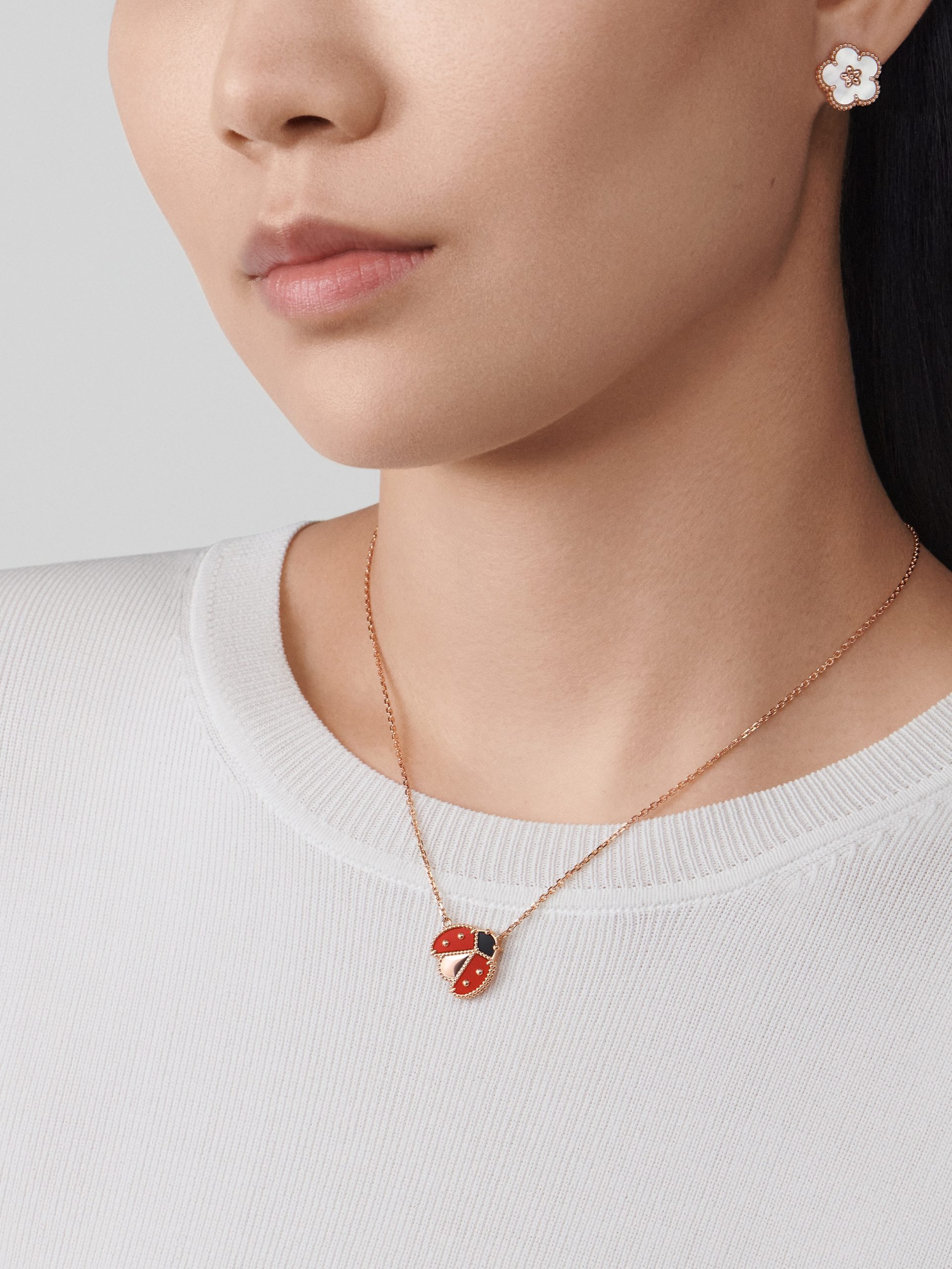 Replicate Lucky Spring pendant, open wings ladybug(1:1 replica)