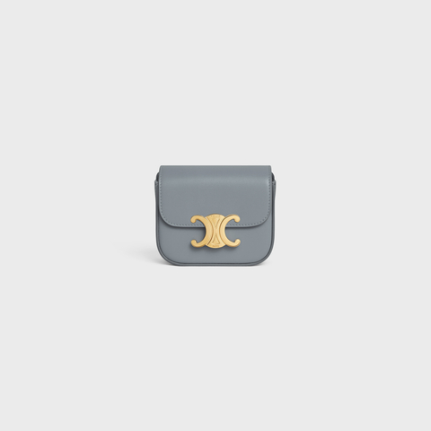 Replicate MINI CLAUDE IN SHINY CALFSKIN BLUE GREY(1:1 replica)