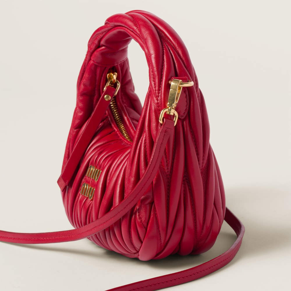 Replicate Wander matelassé nappa leather hobo mini-bag(1:1 replica)