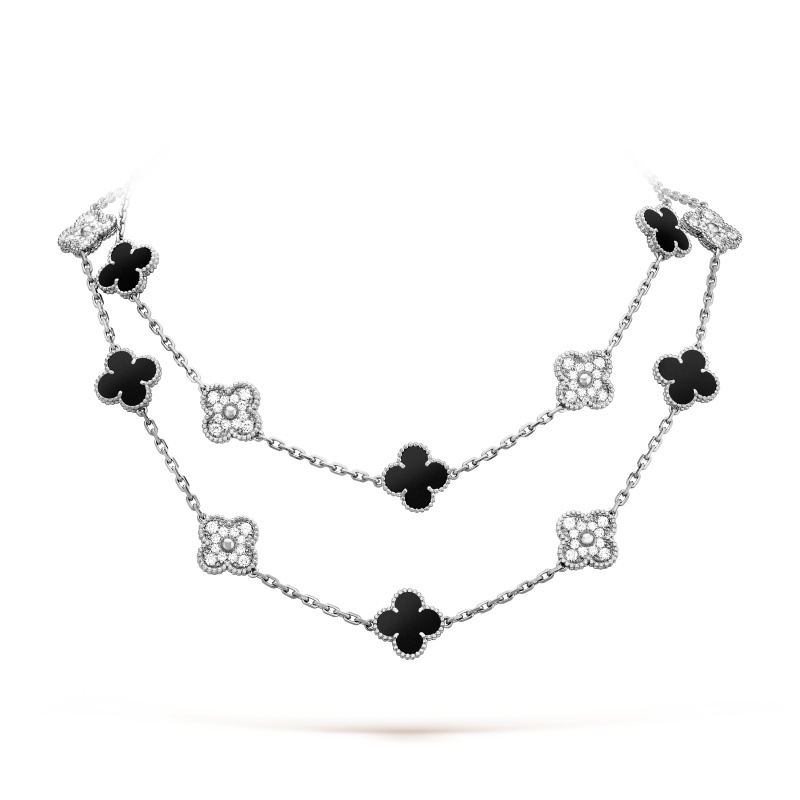 Replicate Vintage Alhambra long necklace, 20 motifs(1:1 replica)