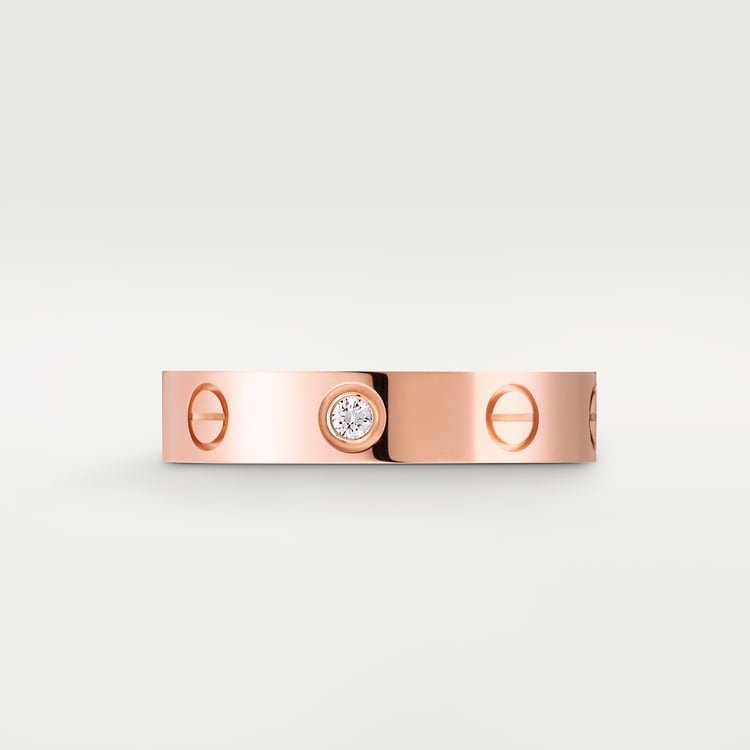 Replicate LOVE ring, small model, 1 diamond(1:1 replica)