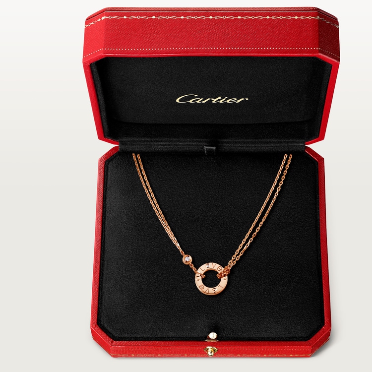 Replicate LOVE pendant, 2 diamonds(1:1 replica)