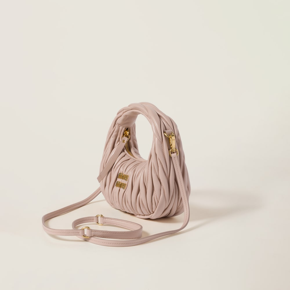 Replicate Wander matelassé nappa leather hobo mini-bag(1:1 replica)