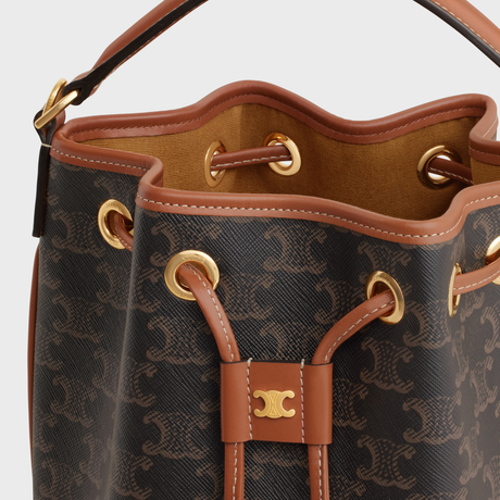 Replicate CLARA BAG IN TRIOMPHE CANVAS AND CALFSKIN TAN(1:1 replica)