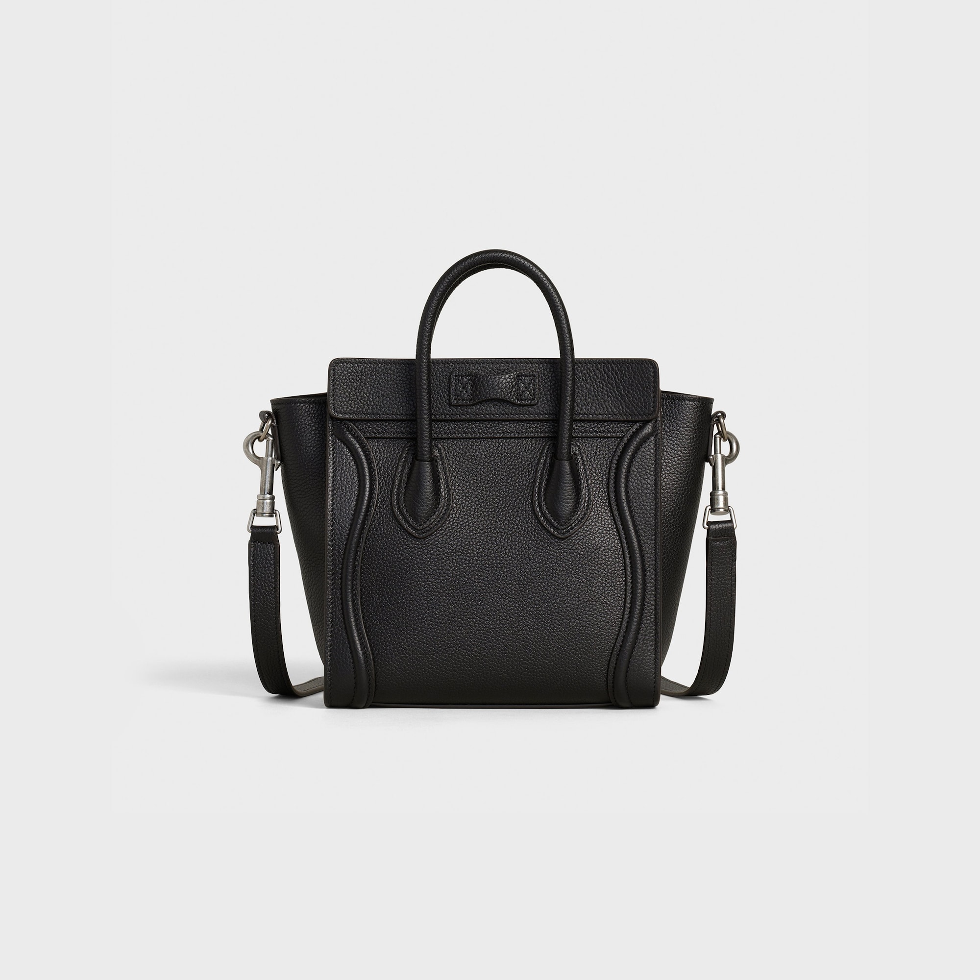 Replicate NANO LUGGAGE BAG IN BABY DRUNMED CALFSKIN BLACK(1:1 replica)