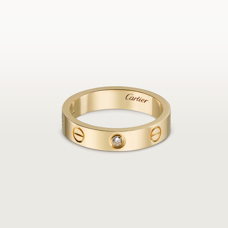 Replicate LOVE ring, small model, 1 diamond(1:1 replica)