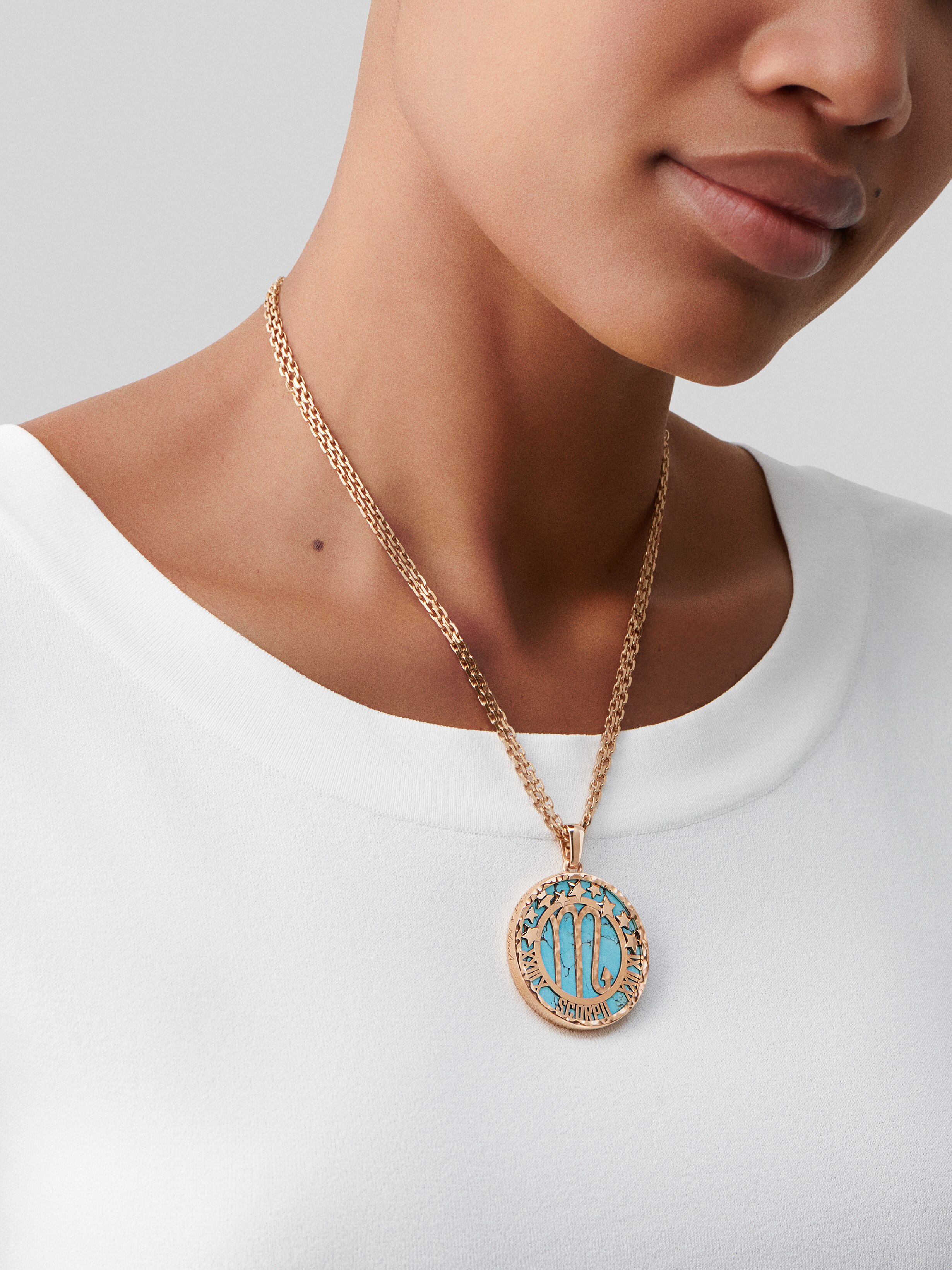 Replicate Zodiaque long necklace Scorpii (Scorpio)(1:1 replica)